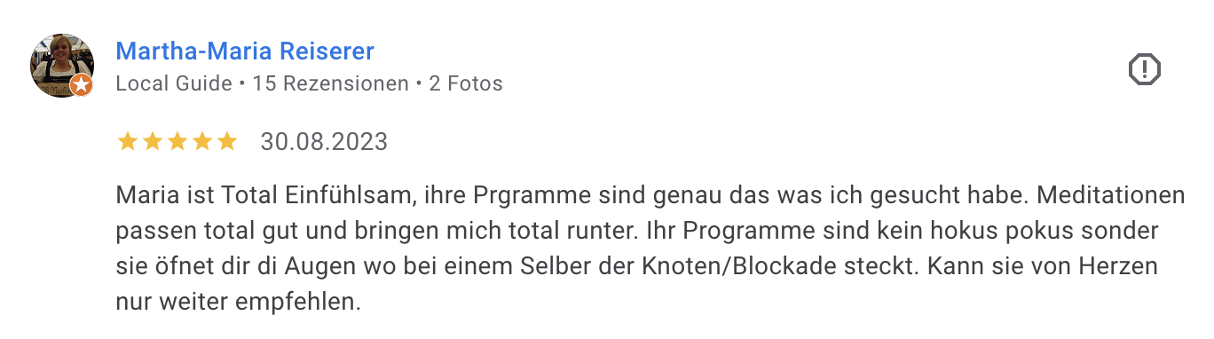 Bewertung einer Klientin