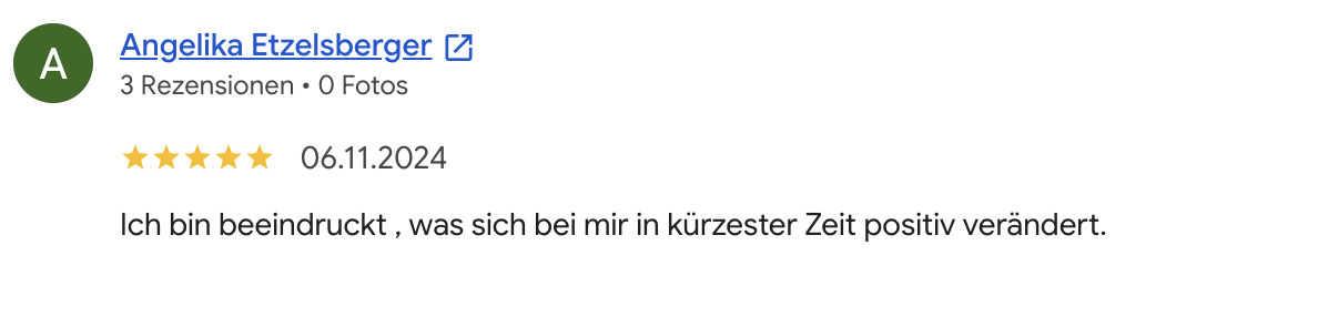 Bewertung einer Klientin