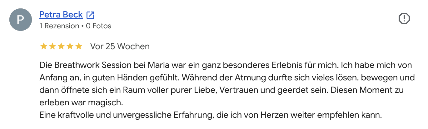 Bewertung einer Klientin
